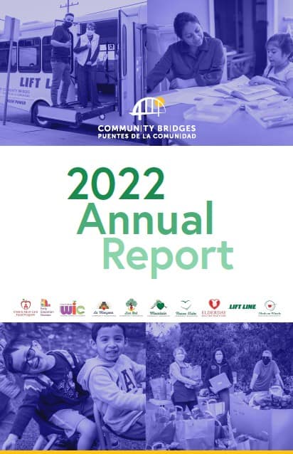2022 Annual Report cover na may mga logo at larawan ng programa