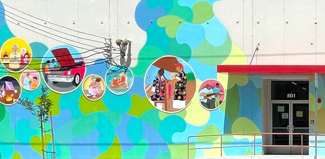 Mural of daily life